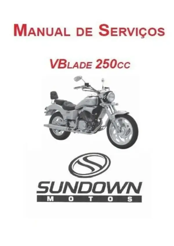 Manual De Serviços – Sundown – Vblade 250 – 2005 – 2008