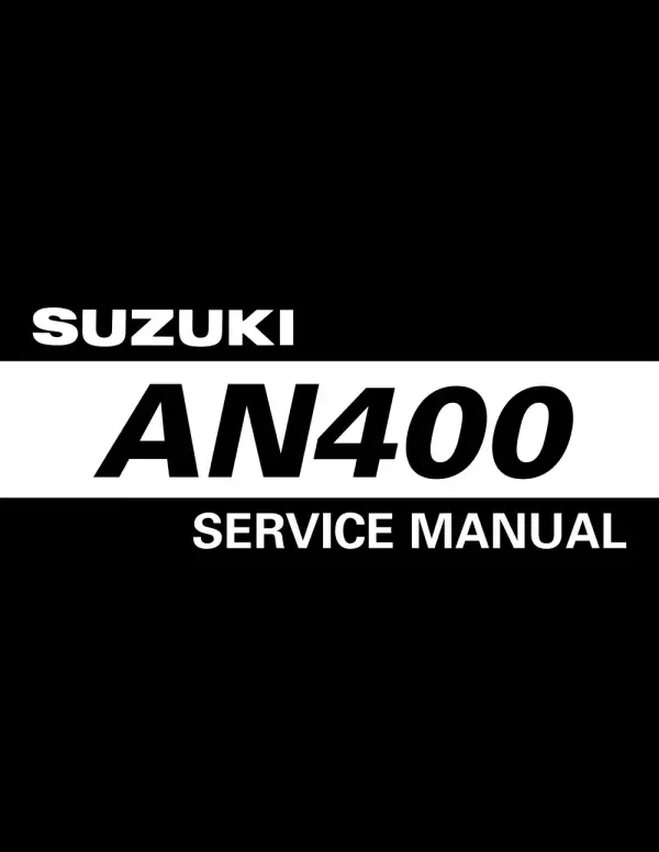 Manual De Serviços – Suzuki – AN 400 Burgman – 2007 – 2009