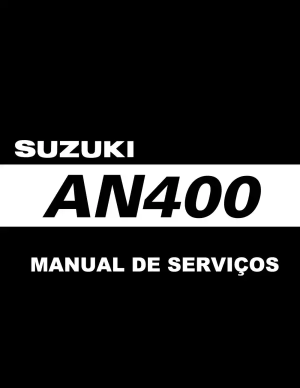 Manual De Serviços – Suzuki – AN 400 Burgman Carburada – 1999 – 2000