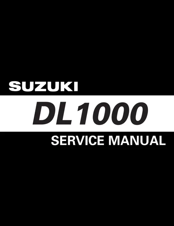 Manual De Serviços – Suzuki – DL 1000 Vstrom – 2002 – 2009
