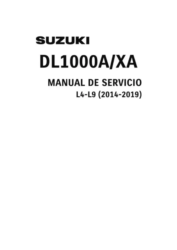 Manual De Serviços – Suzuki – DL 1000 Vstrom – 2014 – 2019