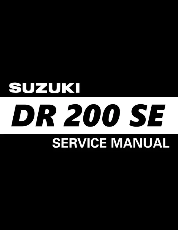 Manual De Serviços – Suzuki – DR 200 SE – 1996 – 2009