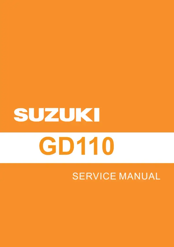 Manual De Serviços – Suzuki – GD 110 – 2010