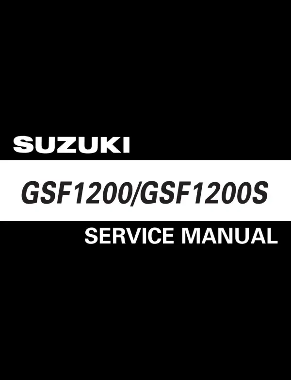 Manual De Serviços – Suzuki – GSF 1200 – GSF 1200S – Bandit – 2006