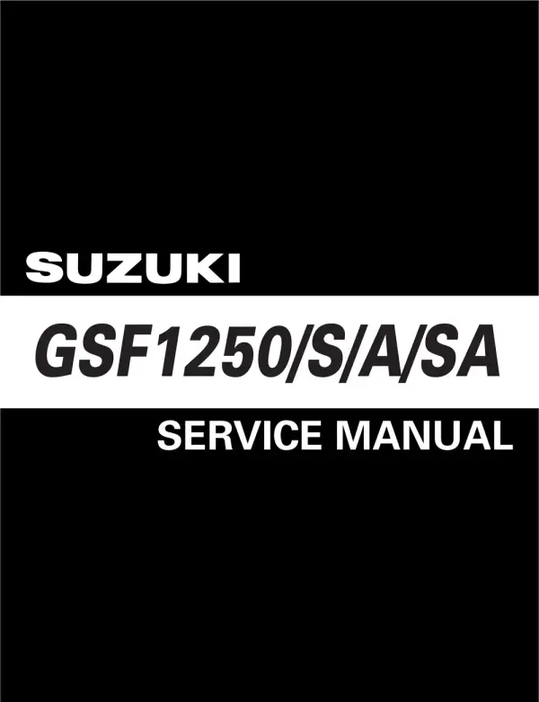 Manual De Serviços – Suzuki – GSF 1250 S – A – SA – Bandit – 2007 – 2008