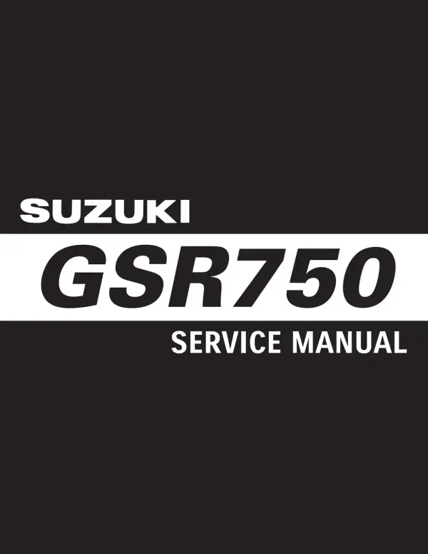 Manual De Serviços – Suzuki – GSR 750 – 2011