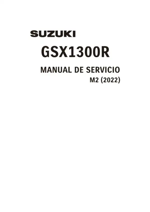 Manual De Serviços – Suzuki – GSX 1300 R Hayabusa – 2022