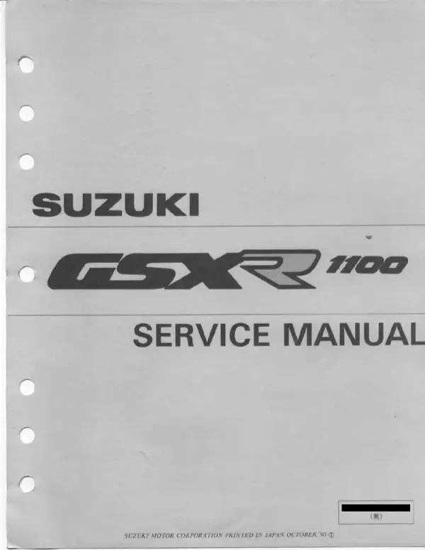 Manual De Serviços – Suzuki – GSX-R 1100 – 1989 – 1992