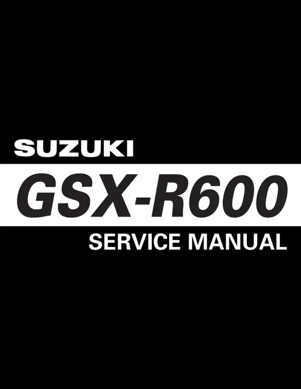 Manual De Serviços – Suzuki – GSX-R 600 – 2010