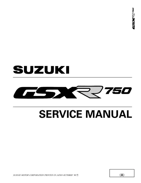 Manual De Serviços – Suzuki – GSX-R 750 – 1988 – 1992