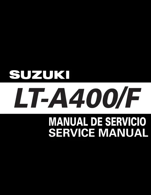 Manual De Serviços – Suzuki – LT-A 400-F – 2002 – 2006