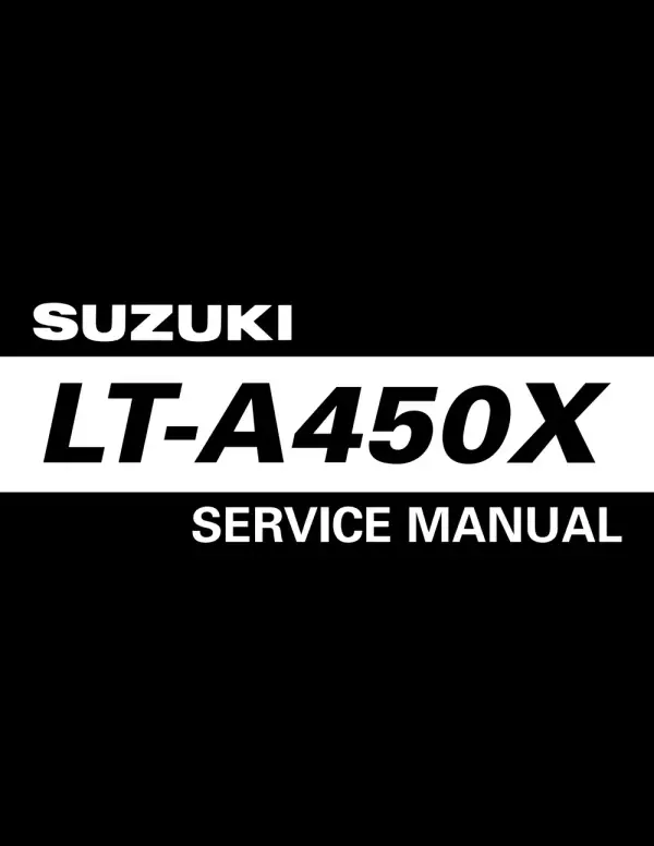 Manual De Serviços – Suzuki – LT-A 450-X – 2008 – 2009