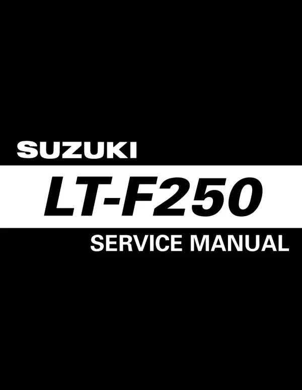 Manual De Serviços – Suzuki – LT-F 250 – 2002 – 2006