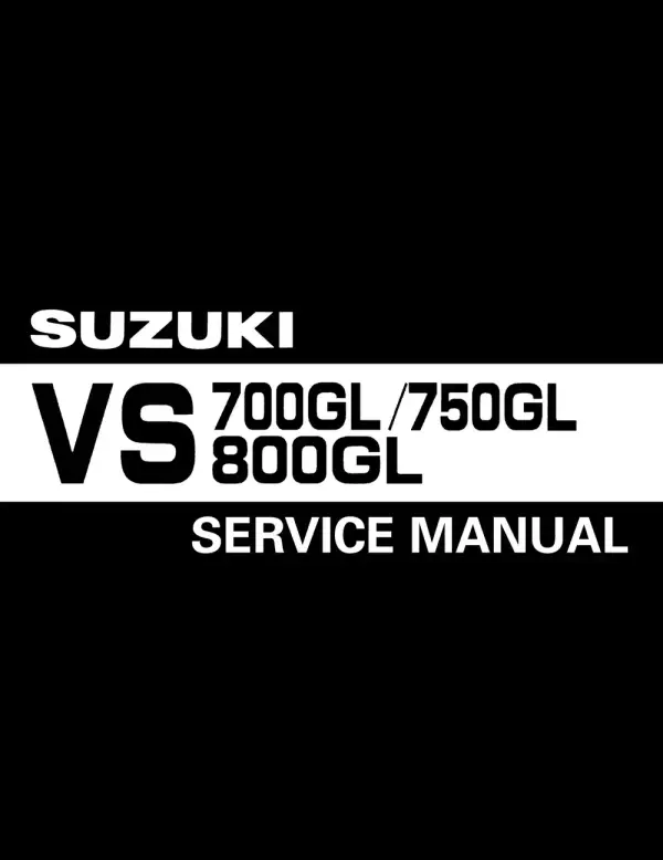 Manual De Serviços – Suzuki – VS 700 GL – 750 GL – 800 GL – 1986 – 2004