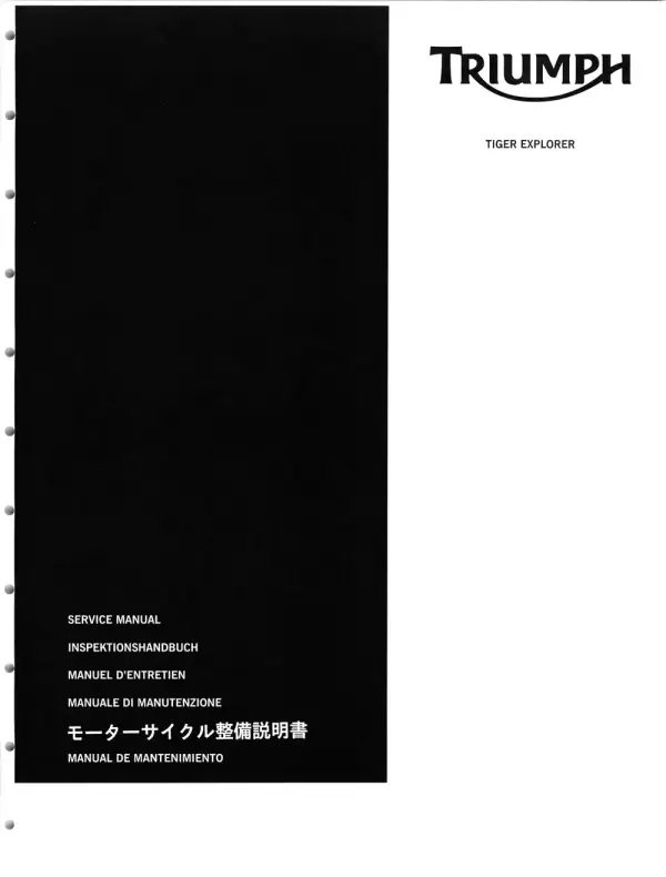 Manual De Serviços – Triumph – Tiger 1200 Explorer – 2012 – 2015
