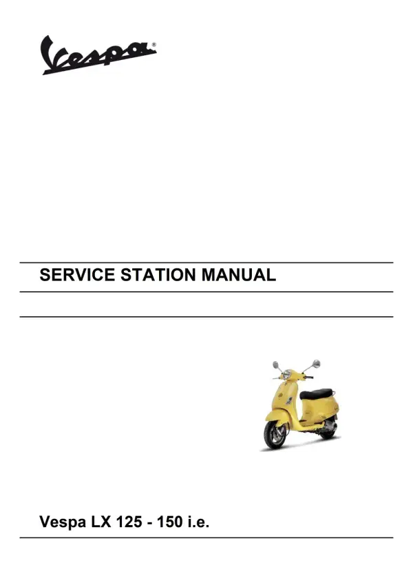 Manual De Serviços – Vespa – LX 125 – 150 I.E. – 2013