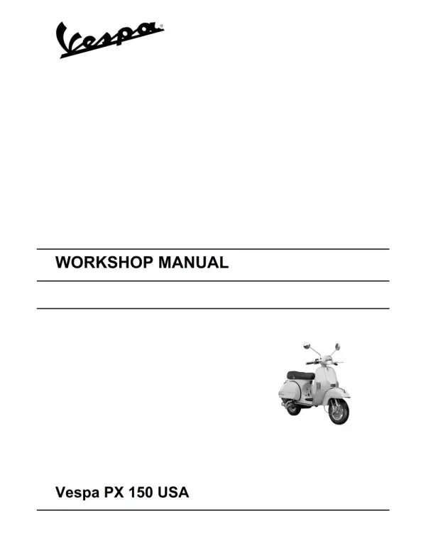 Manual De Serviços – Vespa – PX 150 USA – 2005