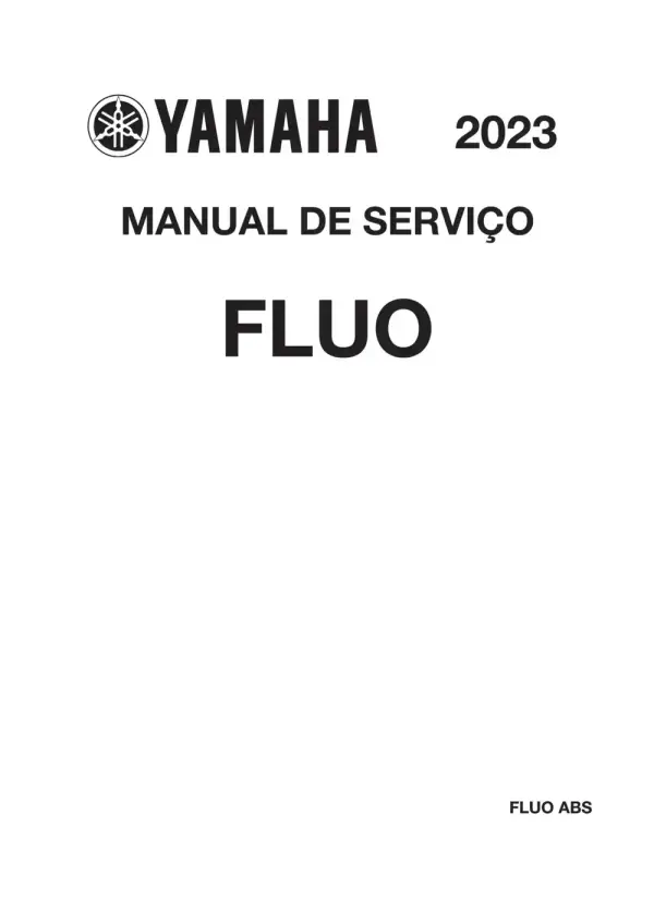Manual De Serviços – Yamaha – FLUO 125 – FLUO 125 ABS – 2023