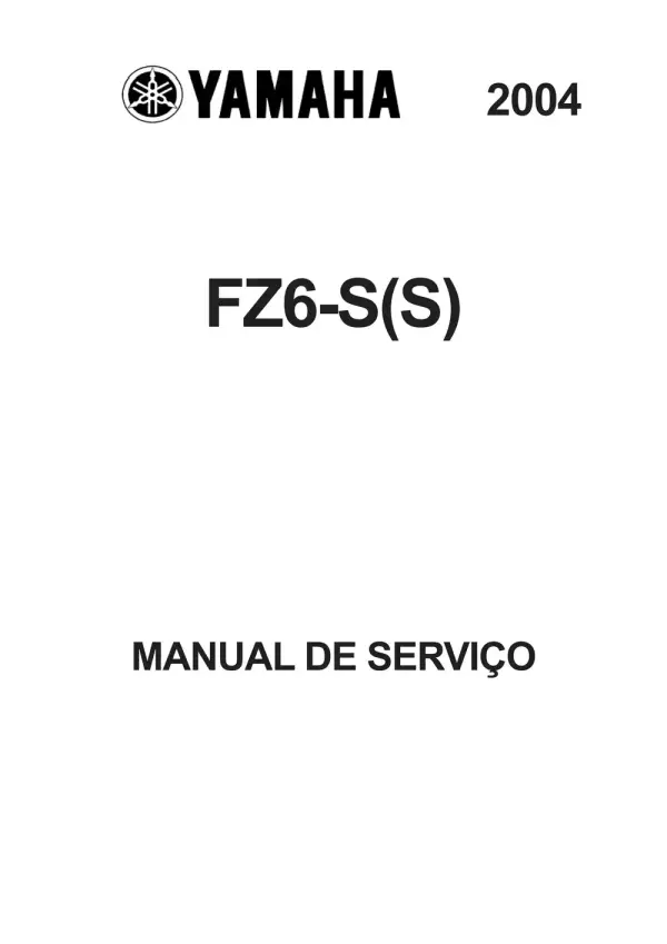 Manual De Serviços – Yamaha – FZ6-S – 2004 – 2005