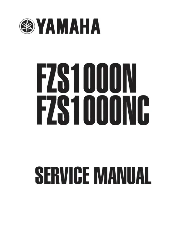 Manual De Serviços – Yamaha – FZS 1000 – 2001