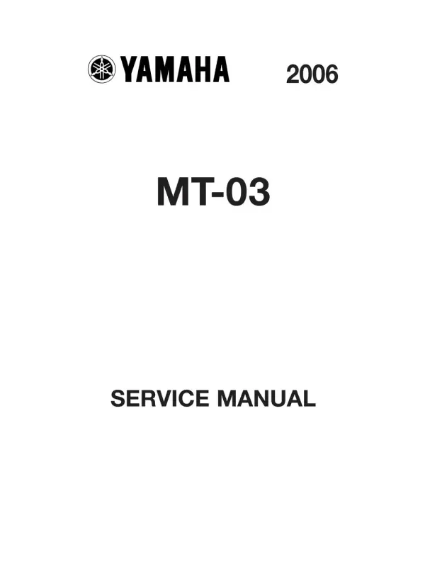 Manual De Serviços – Yamaha – MT-03 – 2006