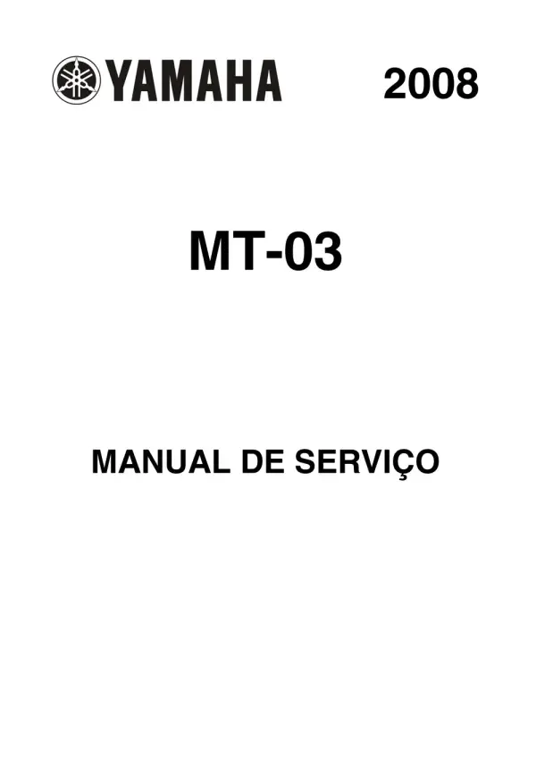 Manual De Serviços – Yamaha – MT-03 – 2008