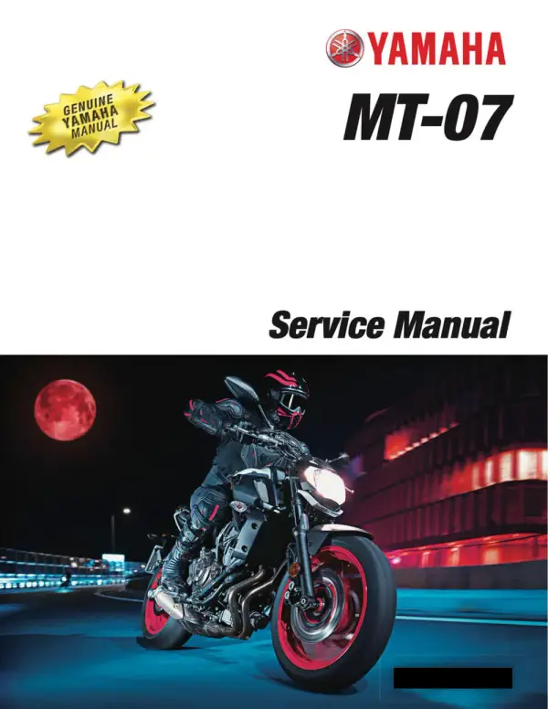 Manual De Serviços – Yamaha – MT-07 ABS – 2018 – 2020