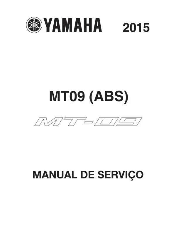 Manual De Serviços – Yamaha – MT-09 ABS – 2015 – 2017