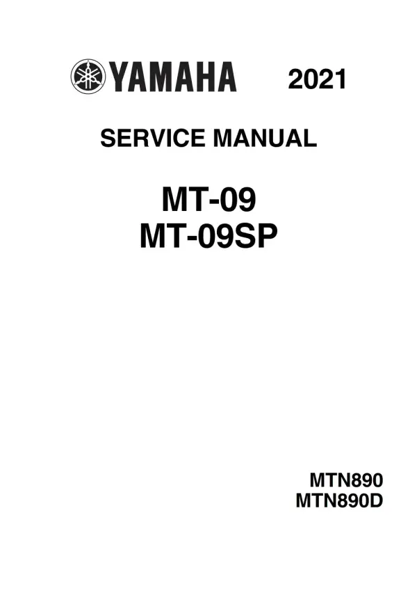Manual De Serviços – Yamaha – MT-09 – MTN 890 – 2021