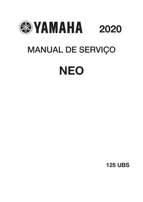 Manual De Serviços – Yamaha – NEO 125 UBS – 2017 – 2021
