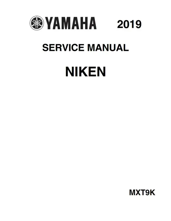 Manual De Serviços – Yamaha – Niken 850 – 2019