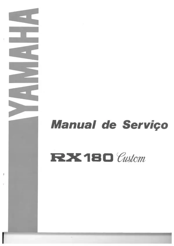 Manual De Serviços – Yamaha – RX 180 Custom – 1980 – 1985