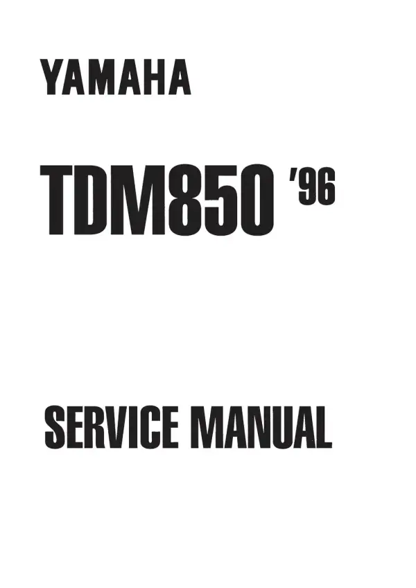 Manual De Serviços – Yamaha – TDM 850 – 1996