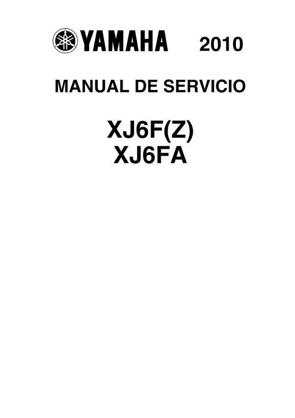 Manual De Serviços – Yamaha – XJ6 F(Z) – XJ6 FA – 2010 – 2012