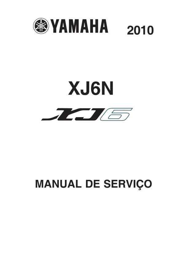 Manual De Serviços – Yamaha – XJ6 N – 2010 – 2015