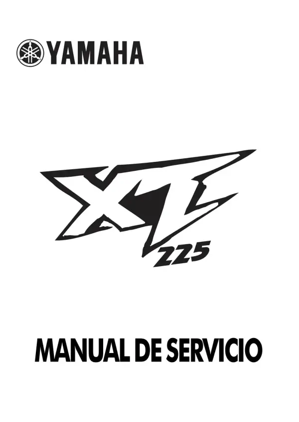 Manual De Serviços – Yamaha – XT 225 – 1996 – 2006