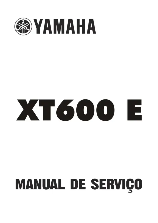 Manual De Serviços – Yamaha – XT 600 E – 1997 – 2005