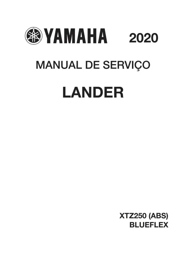 Manual De Serviços – Yamaha – XTZ 250 Lander ABS Blueflex – 2020