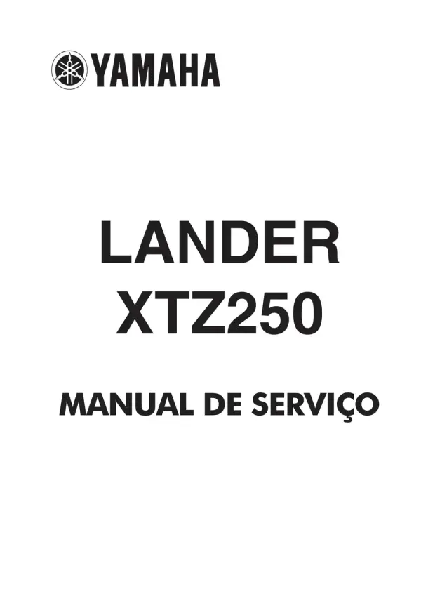 Manual De Serviços – Yamaha – XTZ 250 Lander Blueflex – 2006 – 2016