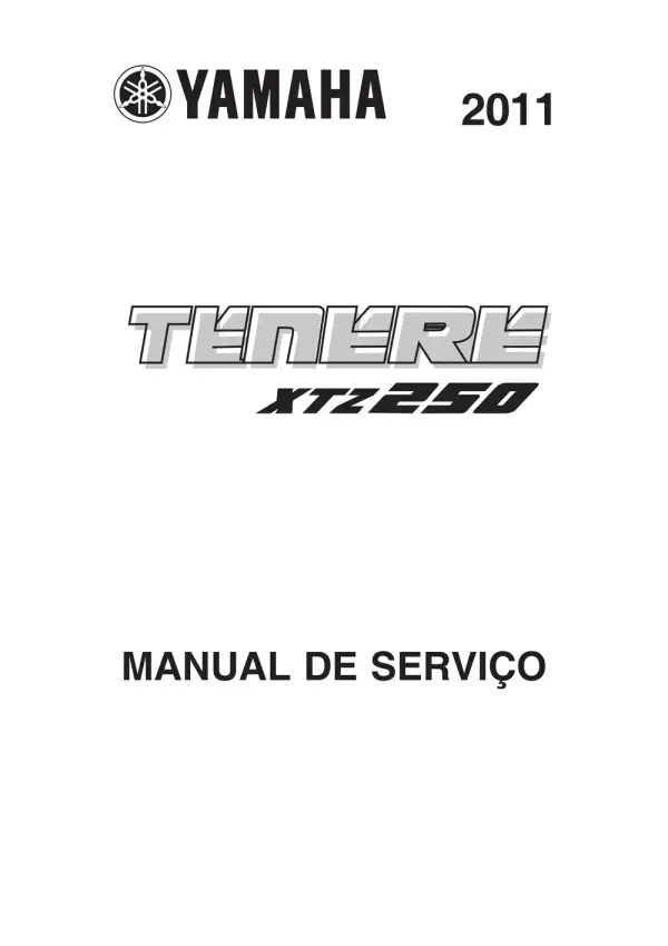 Manual De Serviços – Yamaha – XTZ 250 – Ténéré – 2011 – 2016