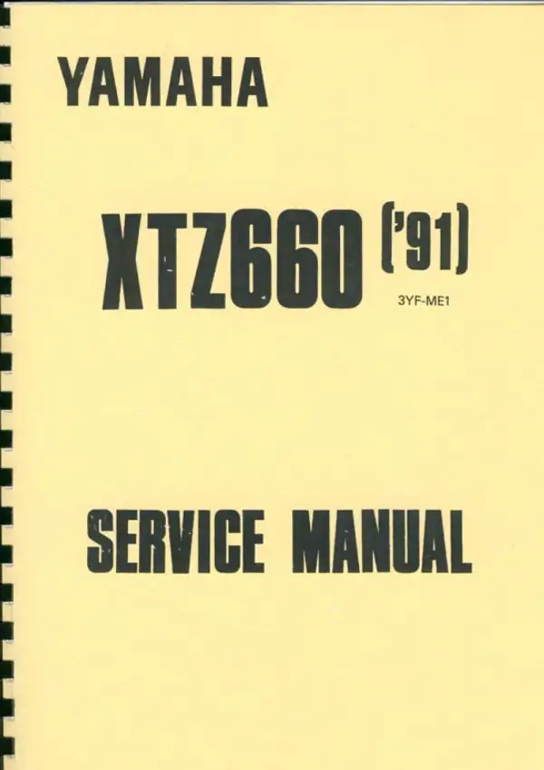 Manual De Serviços – Yamaha – XTZ 660 – Ténéré – 1991