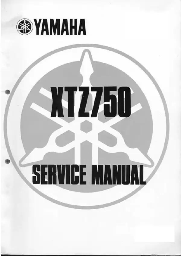 Manual De Serviços – Yamaha – XTZ 750 – Super Ténéré – 1989 – 1996