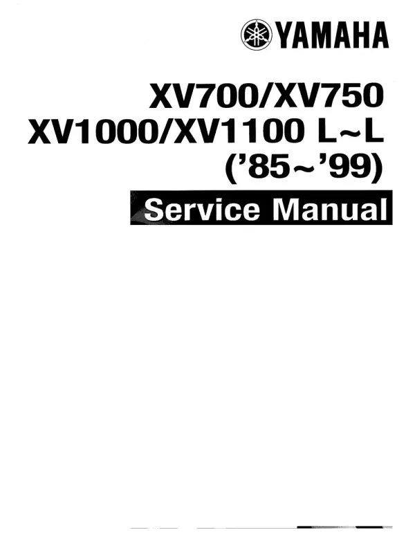 Manual De Serviços – Yamaha – XV 700 – 750 – 1000 – 1100 Virago – 1985 – 1999