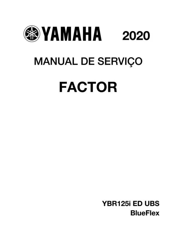 Manual De Serviços – Yamaha – YBR 125i Factor ED UBS BlueFlex – 2020