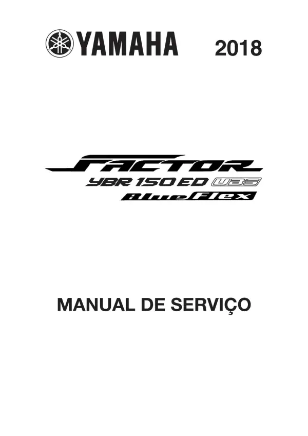 Manual De Serviços – Yamaha – YBR 150 Factor ED UBS BlueFlex – 2018 – 2019