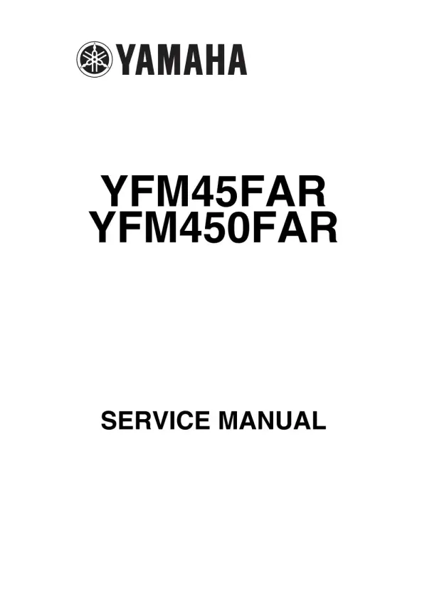 Manual De Serviços – Yamaha – YFM 45FAR – YFM 450FAR – 2003 – 2005
