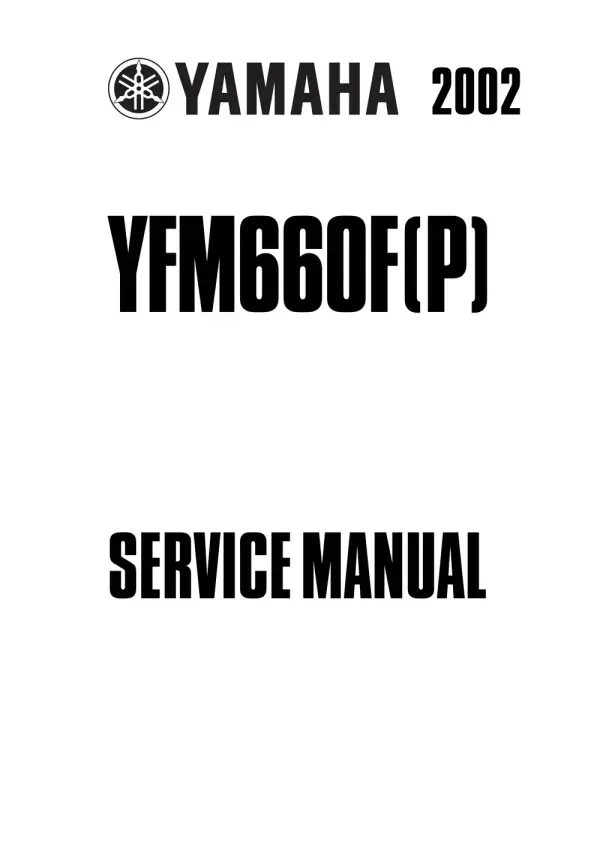 Manual De Serviços – Yamaha – YFM 660 F – Grizzly – 2002 – 2007