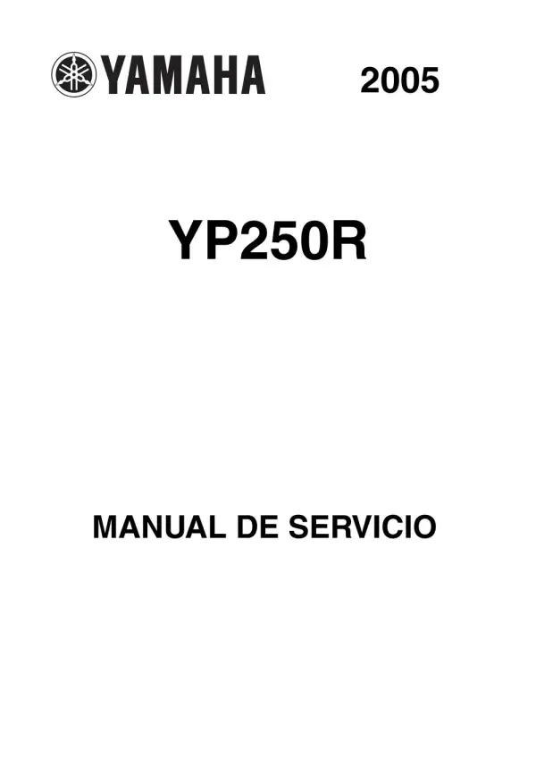 Manual De Serviços – Yamaha – YP 250 R – 2005