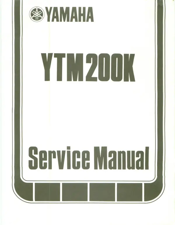 Manual De Serviços – Yamaha – YTM 200K – 1983