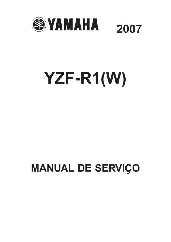Manual De Serviços – Yamaha – YZF R1 – 2007 – 2008